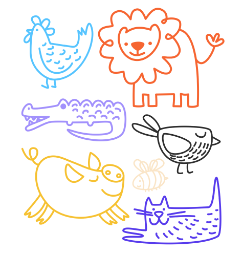 Ilustracja zwierząt / Picture of animals